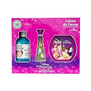 Corine de Farme - Coffret Princesses avec Eau de Toilette 30ml, Bain Moussant 300ml et Bo&icirc;te &agrave; Go&ucirc;ter - Cadeau pour Fille - Parfum pour Enfant Senteur Fraise - Gel Fruit&eacute; 3-en-1 (Corine de Farme, neuf)