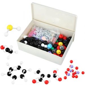 QWORK&reg; 307 pi&egrave;ces Kit de Chimie mod&egrave;le mol&eacute;culaire, mod&egrave;le mol&eacute;culaire de Chimie Organique et inorganique, adapt&eacute;&agrave; l'enseignement et aux exp&eacute;riences Scolaires (shavinglikes, neuf)