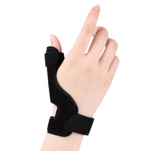 OPVYAEU Attelle Pouce, Orth&egrave;se Pouce pour Main Droite & Gauche Avec Plaque D'aluminium Pliable,R&eacute;glable Attelle Doigt pour l'Arthrite,Tenosynovite,Tendinite,Canal Carpien et Entorse,Femme et Homme (HAN JIAWEI DE DIAN, neuf)