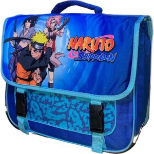 Cartable Scolaire Licence Naruto - Qualité supérieure en 38 cm - Dimensions: Hauteur 33cm, largeur 38 cm, profondeur 14 cm - Cartable équipé de réflecteurs (Cartable Naruto) (BLUEDREAM75008, neuf)