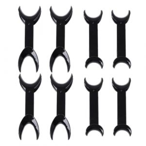 &Eacute;carteur de joues dentaire, ouvre-bouche autoclavable &agrave; double t&ecirc;te pour le blanchiment des dents, 2 tailles d'&eacute;carteur de joues &agrave; l&egrave;vres transparent en forme de T pour dentiste, soins bucco-dentaires (QingPo, neuf)