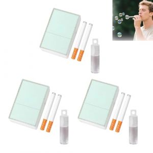 Lot de 3 Machine &agrave; Bulles de Savon pour Hommes et Femmes, Fausse Cigarette Souffleur de Bulles Cigarette &agrave; Bulles Baguettes &agrave; Bulles Jouet Anti-Stress Cadeau pour Mariage Anniversaire (J) (Hboumz, neuf)