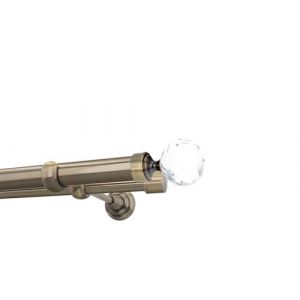 HDTL 25/19mm Kit de tringle a rideau Metal Fixation murale Laiton Antique 280 cm Pelagia (HDTL House Decoration, neuf)