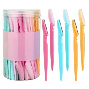 Tondeuse pour poils du visage – 66 x outil de façonnage des sourcils, rasoirs d'application des sourcils | Rasoir compact pour le visage avec housse de protection pour un soin doux de la barbe (ruices, neuf)