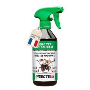RepellShield® Barrage aux Insectes Rampants -0,5L- Prêt à l'Emploi - Non Tachant, Parfum Naturel Botanique - Usage Intérieur & Extérieur - Barrière à Insectes Multi-Usage aux Huiles Essentielles (Vivere GmbH, neuf)