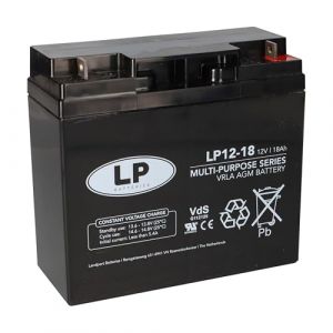 Batterie 18 Ah, 12 V AGM, batterie au plomb, r&eacute;sistante aux cycles, convient pour tondeuse &agrave; gazon, tracteur &agrave; gazon, tondeuse autoport&eacute;e, bateau, scooter 17 Ah 19 Ah 20 Ah 22 Ah 23 Ah (akkuman, neuf)