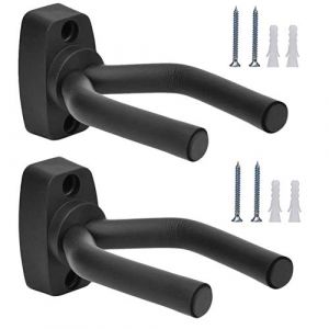 Support Mural pour Guitare Support de Guitare Compatible avec Acoustique Basse Electrique Banjo Ukulele Fiddle (2 Pack) (Tioamy, neuf)