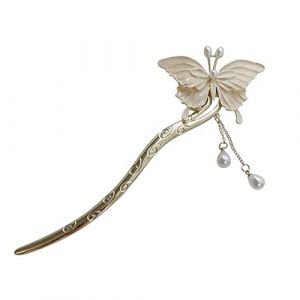 Épingle à cheveux chinoise, accessoires for cheveux chinois, épingle à cheveux en forme de fleur, fourchette à cheveux papillon, épingle à cheveux for femmes, baguettes à cheveux papillon, bâtons de c (KLYMYSH, neuf)