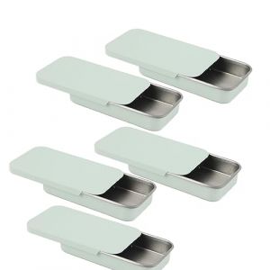 Pack de 30 Vert Mini rectangulaire m&eacute;tal coulissant bouche &agrave; cheval fer bo&icirc;te bonbons bijoux artisanat pilule set carte cadeau stand Box 16ml (miroomall, neuf)