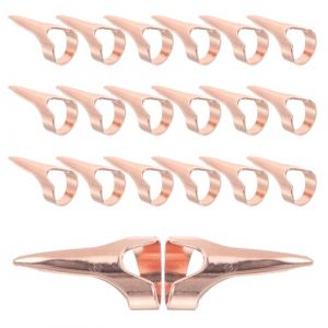 Housoutil Kit Coiffure et Nail Art 20 Pi&egrave;ces en M&eacute;tal Rose Dor&eacute; Anneaux &agrave; Griffes et Outils de Tressage pour Cheveux Accessoires Cosplay et F&ecirc;tes de Fin D&rsquo;Ann&eacute;e Aide au Tressage Pr&eacute;cis (Entertainment First, neuf)