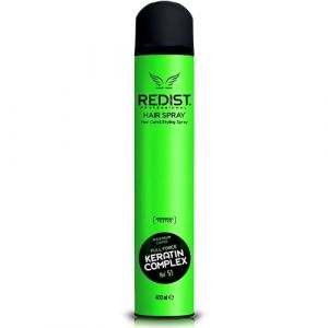 Redist Hair Spray Full Force Keratin Complex 400 ml laque pour cheveux fournitures de coiffure coiffage et soins pour tous les types de cheveux laque pour femmes et hommes tenue ultra forte (Akbas-Friesurbedarf, neuf)