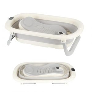 Baignoire Bébé Pliable, Baignoire Bebe Pliable avec Coussin Baignoire Bebe, Reducteur Baignoire pour Bebe, Baignoire pour Bébé De 0 à 36 Mois, Baignoire Bebe Portable (jusiZL, neuf)