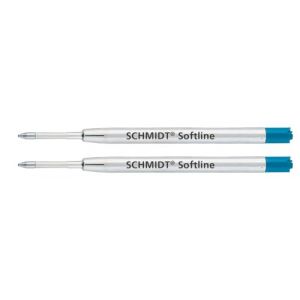 Schmidt Softline Lot de 2 recharges pour stylo bille Bleu (Vivajo, neuf)
