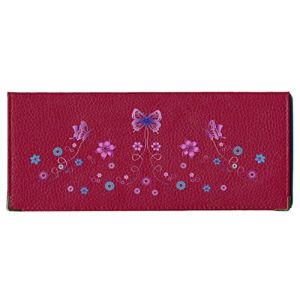 Syl'la Papillon Porte Chequier Long en Cuir pour Femme Rouge (sylla city, neuf)
