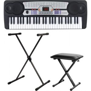McGrey BK-5410 Keyboard Kit de Piano avec Microphone, Support et Banc - Clavier &eacute;lectronique &agrave; 54 Touches - Mini Piano Num&eacute;rique avec 255 sonorit&eacute;s & 255 rythmes et fonction d'apprentissage (Maison de la musique Kirstein, neuf)