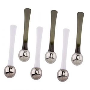 Veemoon 6 pièces Outils de Massage pour Yeux Plastique Applicateurs Crème Contour des Yeux Multifonctions pour Réduire Poches Fatigue et Rides Accessoires Beauté Blanc et Vert Foncé (Quiet Window, neuf)