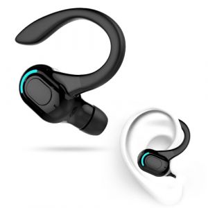 Oreillette sans fil Bluetooth mono pour téléphone portable V5.3, tour d'oreille 360°, écouteurs avec micro intégré, 50 mAh, écouteur Bluetooth avec 16 heures de lecture, pour iPhone, Android et PC (NovagoodsBO, neuf)