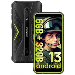 Ulefone Armor X12 Telephone Portable Incassable, 6Go+32Go/256Go Extensible Android 13 Smartphone, T&eacute;l&eacute;phone &Eacute;tanche 5,45" HD+, 13MP+8MP Cam&eacute;ra, 4860mAh Smartphone Antichoc, 4G Dual SIM/NFC/GPS-Vert (OKOYE STORE, neuf)
