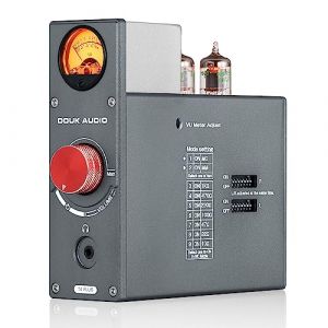 Nobsound Douk Audio JAN5654 T4 Plus HiFi Tube de Valve pr&eacute;ampli Phono MM/MC pour Platine tournante, Mini pr&eacute;ampli st&eacute;r&eacute;o Casque ampli avec Compteur VU (Nobsound(FR), neuf)