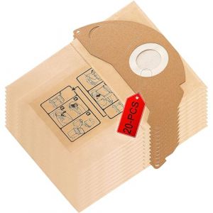 HIYOUNG Lot de 20 sacs d'aspirateur pour Kärcher WD2, 6.904-322.0, sacs WD2 Premium MV2 WD 2.200-WD 2.550, sacs filtrants en papier A2004 A2054 A2099 (LISIT, neuf)