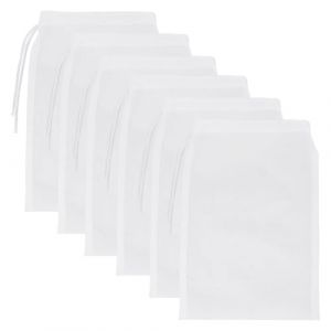 Lot de 6 Sacs filtrants pour Aquariums, 23 x 12,7 cm Sacs filtrants en Filet à Haut débit, Maille Fine avec Fermeture éclair en Plastique pour granulés de Charbon Actif, Aquariums (successful career, neuf)