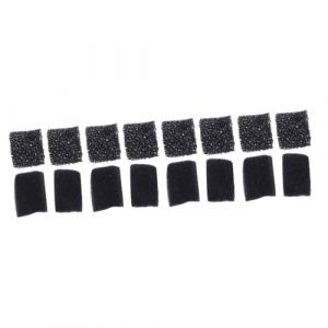 Healvian 16 Pièces Éponge de Maquillage Noire Mousse Dense à Pores Variés pour Cicatrices Barbe Cosplay et (Pxinyao, neuf)