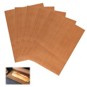 papier cuisson r&eacute;utilisable four 5 pi&egrave;ces 30x40cm feuille antiadh&eacute;sive r&eacute;sistante &agrave; la chaleur pour p&acirc;tisserie grill barbecue repassage maison cuisine (qujinglingshanxiangshangmaoyouxiangongsi, neuf)