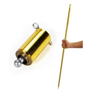 KEMUZ Baguette Magique en Métal, Baguette Magique Professionnelle, Portable Inoxydable Bâton Télescopique Magique, pour Performance Scénique, Accessoires de Tours de Magie110 cm,Doré (WEIWEIHAI, neuf)