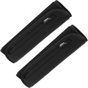 Mitavo Protege Ceinture Voiture 2 PCS, Housse Protection Ceinture de S&eacute;curit&eacute; pour Bebe et Adultes 25x7 cm longueur, Coussin d'&eacute;paule Confortable pour Si&egrave;ge Enfant, Sac &agrave; dos, Sacs, lavable, noir (FlashFire DE, neuf)