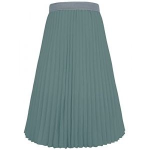 Happy Cherry - Jupe longue pliss&eacute;e pour filles, taille haute &eacute;lastiqu&eacute;e, jupe d'&eacute;t&eacute;, jupe A-line d&eacute;contract&eacute;e, robe &agrave; porter pour les f&ecirc;tes, &eacute;l&eacute;gante, couleur unie, classique pour les enfants avec (Gshishop, neuf)