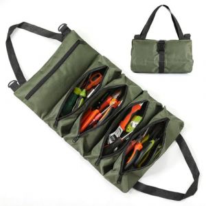 ZXTGBQ Sac &agrave; Outils Enroulable en Toile, Trousse a Outils-Multifonctionnel Portable, Sac Outilss, Pour Si&egrave;ge Arri&egrave;re et Porte-Outils &agrave; Suspendre, SSac &agrave; Roulettes pour Outilss, Trousse &agrave; Outils Vide (ZXTGBQ, neuf)
