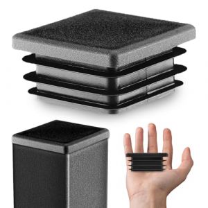 EMFA Bouchon Tube Carré 60x60 mm Noir – Embout à Lamelles en Plastique – Capuchon 6x6 cm – Lot de 1 (EMFA GmbH, neuf)