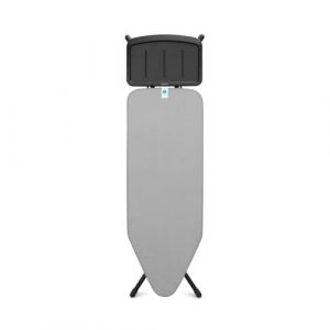 Brabantia - Table à Repasser Taille C - pour Centrale Vapeur - Planche a Repasser XL - Support Métallique - Plateau Extra-Stable - Unité Vapeur Jusqu'à 40 x 22 cm - Metallised - 124 x 45 cm (Brabantia, neuf)