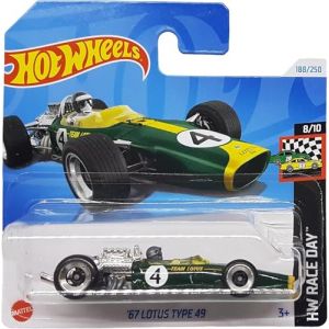 Hot Wheels 67 Lotus Type 49 - HW Race Day 8/10 - HTD99 - Carte courte - Team Lotus - Ford - Mattel 2024 - 1:64 (KingOfBricks., neuf)
