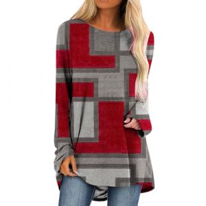 IUYTYSER Chemisier Femme Grande Taille Soldes Tee Shirt Oversize Chemise Pull 2 en 1 Sweat À Capuche Bleu Chic 2024 Destockage (dingshumindamai, neuf)