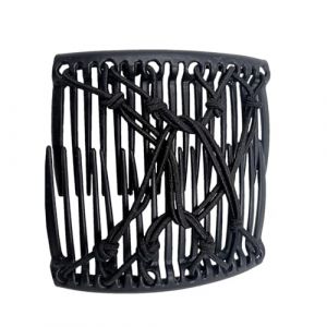 Peigne &agrave; cheveux magique &ndash; Corde &eacute;lastique pour, pince &agrave; peigne vintage magique, pince &agrave; double peigne, accessoires de cheveux polyvalents pour tresses, chignons, queue de cheval basse, transf (zhuomin, neuf)