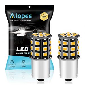 Alopee Ampoule PY21W LED Orange Clignotant 1056 BAU15S Haute Luminosité - 33 SMD 2835 Sans Polarité (9V-30V) pour RY10W 7507 12496 Clignotants Avant/Arrière Voiture - Lot de 2 Pièces (EU-AMAZENAR Global, neuf)