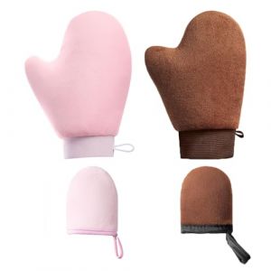 JCUGSBS Lot de 4 Applicateurs de Gant Autobronzant Faux Gant de Bronzage Double Face Gant De Bronzage En Velours Applicateur De Lotion de Bronzage Faux Gant de Bronzage pour Lotion Spray (GuangZhouJieChunMaoYiYouXianGongSi, neuf)