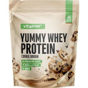 Yummy Whey Protéine Poudre - Cookie Dough - Jusqu'à 22,5g de protéines par portion - Shake Protéiné Premium avec lactase & petit-lait allemand (908g) (LifeBalance Trading Supplements, neuf)