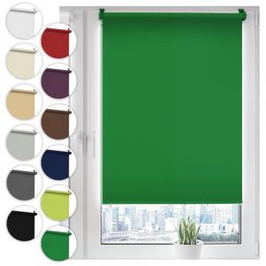 Sonello Store occultant Klemmfix sans percage 110cm x 210cm Vert, Store Enrouleur Opaque pour fen&ecirc;tres et Portes, Fixation avec ou sans per&ccedil;age, Kit de Montage Inclus, Protection Solaire (GardenFlora - Home & Garden, neuf)