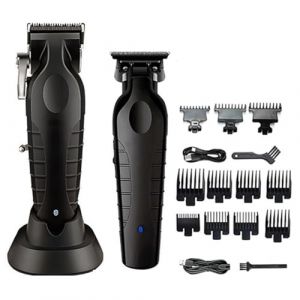 Tondeuse Cheveux Professionnelle, Kit de tondeuse &agrave; cheveux professionnelle &agrave; huile for hommes, 2 pi&egrave;ces, tondeuse &eacute;lectrique avec support de chargeur (nanfengxianluoleixiaoshoubu, neuf)