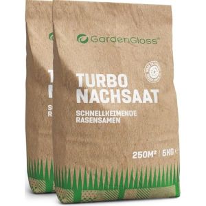 GardenGloss Semences de Gazon &agrave; Germination Rapide - Automne 10 kg - Pour 500 m&sup2; - Production Allemande - M&eacute;lange Turbo pour Regarnissage et Nouvelle Implantation (GardenGloss GmbH, neuf)