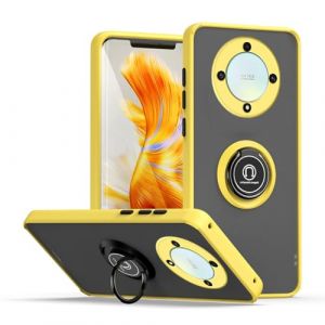 JNERBUYI Coque Bumper pour Honor Magic6 Lite 5G / Magic 6 Lite/ X9B avec Anneau, Housse de Protection avec Anneau Magn&eacute;tique 360&deg;. &Eacute;tui Robuste Antichoc Coque. Jaune (jianerbuyi, neuf)