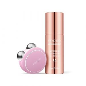 FOREO Firm & Fabulous BEAR mini Pink + Serum Serum Serum 30ml | Appareil tonifiant visage à micro-courants | Lifting instantané du visage | Élimine le double menton | Soin visage | Coffret cadeau (Foreo, neuf)