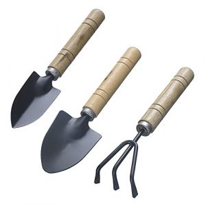 Outils de Jardinage,3 pcs Mini Outils de Jardin Kit Pelle Jardinage Rateau Jardin Cadeau en Bois Ensemble de Petits R&acirc;teaux et Pelle, pour Plantes en Pot pour Jardin Plantes Int&eacute;rieur Ext&eacute;rieur (Lahviuu, neuf)