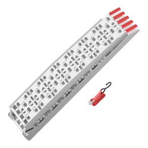 Wiltec Rampe de Chargement Pliable 2260 x 295 mm &ndash; capacit&eacute; de Charge Max. 410 kg &ndash; en Aluminium &ndash; Profil &agrave; Trous &ndash; Rampe d'acc&egrave;s Utilitaire Moto ATV Quad remorque (Wiltec Wildanger Technik GmbH, neuf)