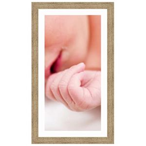 Cadres Photos pêle mêle multivues Super Blanc 1 Photo(s) 30x60 Passe Partout, Cadre Photo Mural 35x65 cm Naturel Beige, 3.5 cm de Largeur (RK Cadres, neuf)