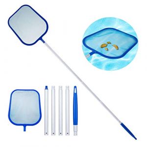 LIHAO Épuisette Surface pour Piscine Bassins Fontaines, Épuisette de Fond pour Ramassage des Feuilles, Filet à Mailles avec Manche (FANIXSHENGHUO, neuf)