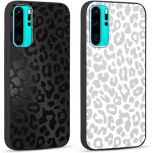 Yoedge 2 pi&egrave;ces Coque pour Huawei P30 Pro 6,47" Motif de Lmprim&eacute; L&eacute;opard &Eacute;tui, Noir Aesthetic Design Housse de T&eacute;l&eacute;phone TPU Silicone Souple Antichoc Bumper Protection Case Cover pour Huawei P30 Pro (Lei Xiao, neuf)