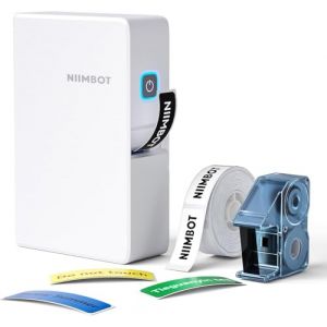 NIIMBOT B18 Imprimante d'&eacute;tiquettes avec Ruban d'&eacute;tiquettes Noir/&eacute;tiquettes Blanches, Machine d'&eacute;tiquetage autocollante Bluetooth prenant en Charge l'impression Multicolore pour appareils et c&acirc;bles i (NIIMBOT, neuf)